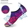 WateLves Water Shoes for Womens Mens Barefoot Quick-Dry Aqua Socks for Beach Swim Surf Yoga Exercise New Translucent Color Soles(Flower Gradient)