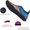 WateLves Water Shoes for Womens Mens Barefoot Quick-Dry Aqua Socks for Beach Swim Surf Yoga Exercise New Translucent Color Soles(Flower Gradient)