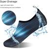 WateLves Water Shoes for Womens Mens Barefoot Quick-Dry Aqua Socks for Beach Swim Surf Yoga Exercise New Translucent Color Soles(Gradient Black)