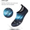 WateLves Water Shoes for Womens Mens Barefoot Quick-Dry Aqua Socks for Beach Swim Surf Yoga Exercise New Translucent Color Soles(Gradient Black)