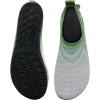 WateLves Water Shoes for Womens Mens Barefoot Quick-Dry Aqua Socks for Beach Swim Surf Yoga Exercise New Translucent Color Soles(Jy.gray Green)