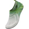 WateLves Water Shoes for Womens Mens Barefoot Quick-Dry Aqua Socks for Beach Swim Surf Yoga Exercise New Translucent Color Soles(Jy.gray Green)