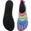 WateLves Water Shoes for Womens Mens Barefoot Quick-Dry Aqua Socks for Beach Swim Surf Yoga Exercise New Translucent Color Soles(Jy.rainbow)