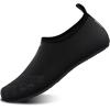 WateLves Water Shoes for Womens Mens Barefoot Quick-Dry Aqua Socks for Beach Swim Surf Yoga Exercise New Translucent Color Soles(Lt.black)