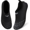 WateLves Water Shoes for Womens Mens Barefoot Quick-Dry Aqua Socks for Beach Swim Surf Yoga Exercise New Translucent Color Soles(Lt.black)