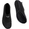 WateLves Water Shoes for Womens Mens Barefoot Quick-Dry Aqua Socks for Beach Swim Surf Yoga Exercise New Translucent Color Soles(Lt.black)