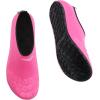 WateLves Water Shoes for Womens Mens Barefoot Quick-Dry Aqua Socks for Beach Swim Surf Yoga Exercise New Translucent Color Soles(Lt.rose)