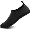 WateLves Water Shoes for Womens Mens Barefoot Quick-Dry Aqua Socks for Beach Swim Surf Yoga Exercise New Translucent Color Soles(Lxg.black)