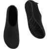 WateLves Water Shoes for Womens Mens Barefoot Quick-Dry Aqua Socks for Beach Swim Surf Yoga Exercise New Translucent Color Soles(Lxg.black)