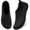 WateLves Water Shoes for Womens Mens Barefoot Quick-Dry Aqua Socks for Beach Swim Surf Yoga Exercise New Translucent Color Soles(Lxg.black)