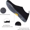 WateLves Water Shoes for Womens Mens Barefoot Quick-Dry Aqua Socks for Beach Swim Surf Yoga Exercise New Translucent Color Soles(Lxy.black)