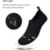 WateLves Water Shoes for Womens Mens Barefoot Quick-Dry Aqua Socks for Beach Swim Surf Yoga Exercise New Translucent Color Soles(Lxy.black)