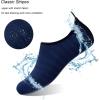WateLves Water Shoes for Womens Mens Barefoot Quick-Dry Aqua Socks for Beach Swim Surf Yoga Exercise New Translucent Color Soles(Lxy.navy)