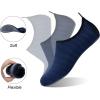 WateLves Water Shoes for Womens Mens Barefoot Quick-Dry Aqua Socks for Beach Swim Surf Yoga Exercise New Translucent Color Soles(Lxy.navy)