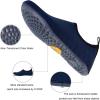 WateLves Water Shoes for Womens Mens Barefoot Quick-Dry Aqua Socks for Beach Swim Surf Yoga Exercise New Translucent Color Soles(Lxy.navy)