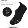 WateLves Water Shoes for Womens Mens Barefoot Quick-Dry Aqua Socks for Beach Swim Surf Yoga Exercise New Translucent Color Soles(N.black)