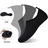 WateLves Water Shoes for Womens Mens Barefoot Quick-Dry Aqua Socks for Beach Swim Surf Yoga Exercise New Translucent Color Soles(N.black)