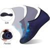 WateLves Water Shoes for Womens Mens Barefoot Quick-Dry Aqua Socks for Beach Swim Surf Yoga Exercise New Translucent Color Soles(Nebula Blackblue)