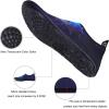 WateLves Water Shoes for Womens Mens Barefoot Quick-Dry Aqua Socks for Beach Swim Surf Yoga Exercise New Translucent Color Soles(Nebula Blackblue)
