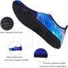 WateLves Water Shoes for Womens Mens Barefoot Quick-Dry Aqua Socks for Beach Swim Surf Yoga Exercise New Translucent Color Soles(Nebula Blue)