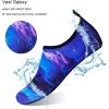 WateLves Water Shoes for Womens Mens Barefoot Quick-Dry Aqua Socks for Beach Swim Surf Yoga Exercise New Translucent Color Soles(Nebula Blue)