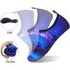 WateLves Water Shoes for Womens Mens Barefoot Quick-Dry Aqua Socks for Beach Swim Surf Yoga Exercise New Translucent Color Soles(Nebula Blue)