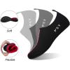 WateLves Water Shoes for Womens Mens Barefoot Quick-Dry Aqua Socks for Beach Swim Surf Yoga Exercise New Translucent Color Soles(Pj.black Red)