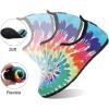 WateLves Water Shoes for Womens Mens Barefoot Quick-Dry Aqua Socks for Beach Swim Surf Yoga Exercise New Translucent Color Soles(Rainbow Tie Dye)