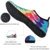WateLves Water Shoes for Womens Mens Barefoot Quick-Dry Aqua Socks for Beach Swim Surf Yoga Exercise New Translucent Color Soles(Rainbow Tie Dye)