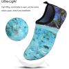 WateLves Water Shoes for Womens Mens Barefoot Quick-Dry Aqua Socks for Beach Swim Surf Yoga Exercise New Translucent Color Soles(Sea World)
