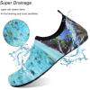 WateLves Water Shoes for Womens Mens Barefoot Quick-Dry Aqua Socks for Beach Swim Surf Yoga Exercise New Translucent Color Soles(Sea World)