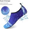 WateLves Water Shoes for Womens Mens Barefoot Quick-Dry Aqua Socks for Beach Swim Surf Yoga Exercise New Translucent Color Soles(Water Whale)