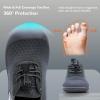 WateLves Wide Toddler Water Shoes Kids Barefoot Athletic Sneakers Girls Boys Quick Dry Aqua Socks for Beach Hiking Swim Kayak Sport Accessories, Camping Essentials(Dark Gray)