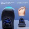 WateLves Wide Toddler Water Shoes Kids Barefoot Athletic Sneakers Girls Boys Quick Dry Aqua Socks for Beach Hiking Swim Kayak Sport Accessories, Camping Essentials(Navy Blue)