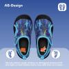 WateLves Wide Toddler Water Shoes Kids Quick Dry Barefoot Shoes Girls Boys Aqua Athletic Sneakers for Beach Hiking Swim Kayak Sport Accessories, Camping Essentials(Sharks)
