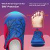 WateLves Wide Toddler Water Shoes Kids Quick Dry Barefoot Shoes Girls Boys Aqua Athletic Sneakers for Beach Hiking Swim Kayak Sport Accessories, Camping Essentials(Blue Red)