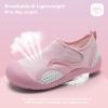 WateLves Wide Toddler Water Shoes Kids Quick Dry Barefoot Shoes Girls Boys Aqua Athletic Sneakers for Beach Hiking Swim Kayak Sport Accessories, Camping Essentials(Pink)