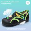 WateLves Wide Toddler Water Shoes Kids Quick Dry Barefoot Shoes Girls Boys Aqua Athletic Sneakers for Beach Hiking Swim Kayak Sport Accessories, Camping Essentials(Dinosaurs)