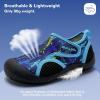 WateLves Wide Toddler Water Shoes Kids Quick Dry Barefoot Shoes Girls Boys Aqua Athletic Sneakers for Beach Hiking Swim Kayak Sport Accessories, Camping Essentials(Sharks)