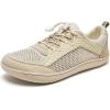 WateLves Wide Water Shoes Mens Womens Barefoot Minimalist Walking Shoes Beach Casual Sneakers Zero Drop Sole(Beige)