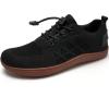 WateLves Wide Water Shoes Mens Womens Barefoot Minimalist Walking Shoes Beach Casual Sneakers Zero Drop Sole(Black/Gum)