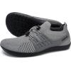 WateLves Wide Water Shoes Womens Mens Barefoot Zero Drop Diabetic Shoes Beach Walking Sneakers(Grey)