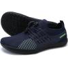 WateLves Wide Water Shoes Womens Mens Barefoot Zero Drop Diabetic Shoes Beach Walking Sneakers(Navy Blue)