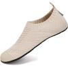 WateLves Womens Barefoot Water Shoes Travel House Slippers for Indoor and Outdoor Aqua Socks for Beach Swim Surf Yoga Dancing Camping Must Haves(Beige-1)