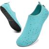 WateLves Womens Barefoot Water Shoes Travel House Slippers for Indoor and Outdoor Aqua Socks for Beach Swim Surf Yoga Dancing Camping Must Haves(Diamond-green)