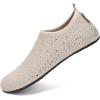 WateLves Womens Barefoot Water Shoes Travel House Slippers for Indoor and Outdoor Aqua Socks for Beach Swim Surf Yoga Dancing Camping Must Haves(Diamond-beige)
