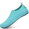 WateLves Womens Barefoot Water Shoes Travel House Slippers for Indoor and Outdoor Aqua Socks for Beach Swim Surf Yoga Dancing Camping Must Haves(Diamond-green)