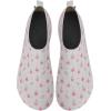 WateLves Womens Barefoot Water Shoes Travel House Slippers for Indoor and Outdoor Aqua Socks for Beach Swim Surf Yoga Dancing Camping Must Haves(Flower-white)