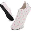 WateLves Womens Barefoot Water Shoes Travel House Slippers for Indoor and Outdoor Aqua Socks for Beach Swim Surf Yoga Dancing Camping Must Haves(Flower-white)