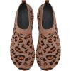 WateLves Womens Barefoot Water Shoes Travel House Slippers for Indoor and Outdoor Aqua Socks for Beach Swim Surf Yoga Dancing Camping Must Haves(Leopard-brown)